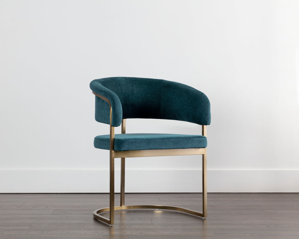 Marris Dining Armchair - Gold - Danny Teal