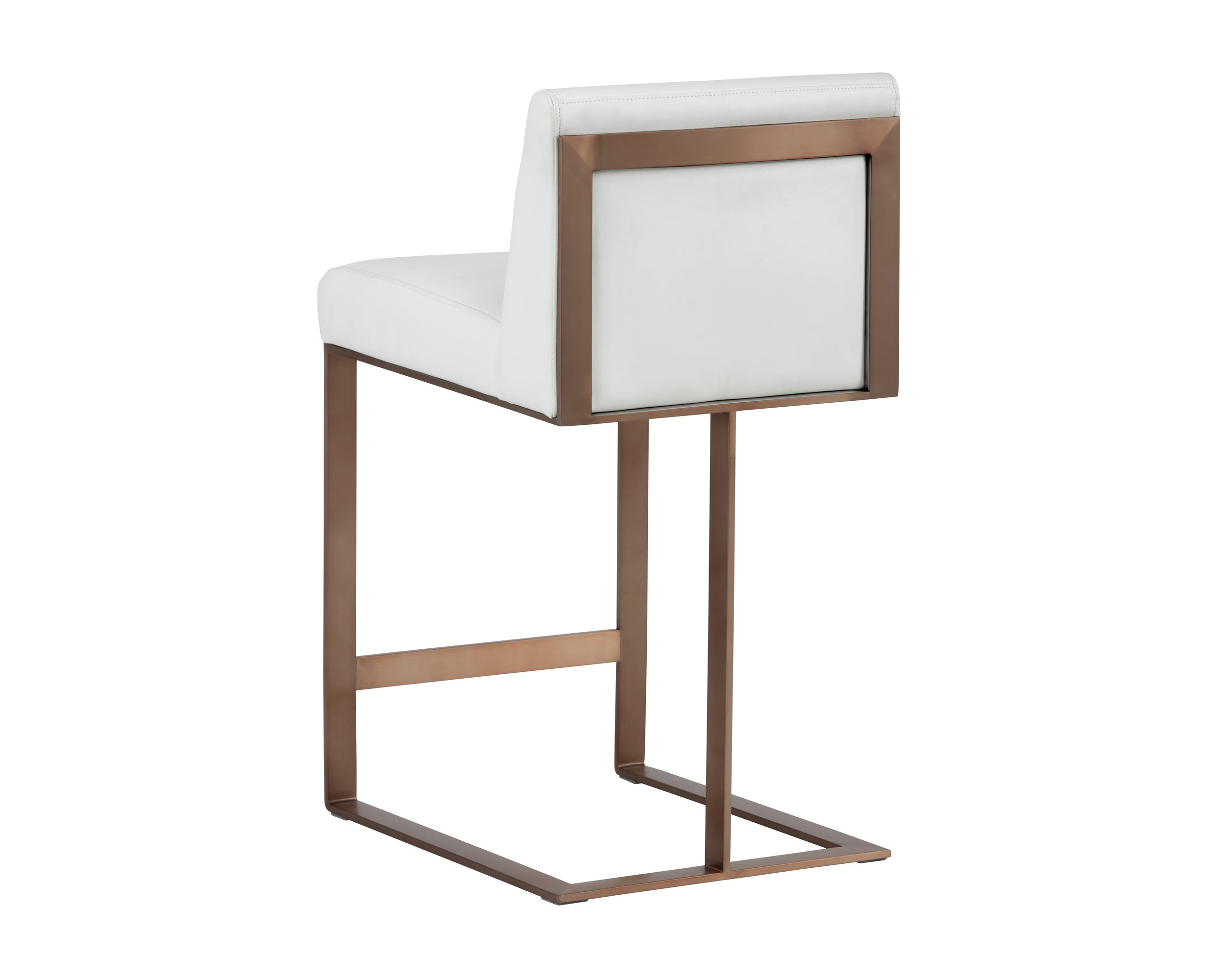 Dean Counter Stool - Antique Brass - Cantina White