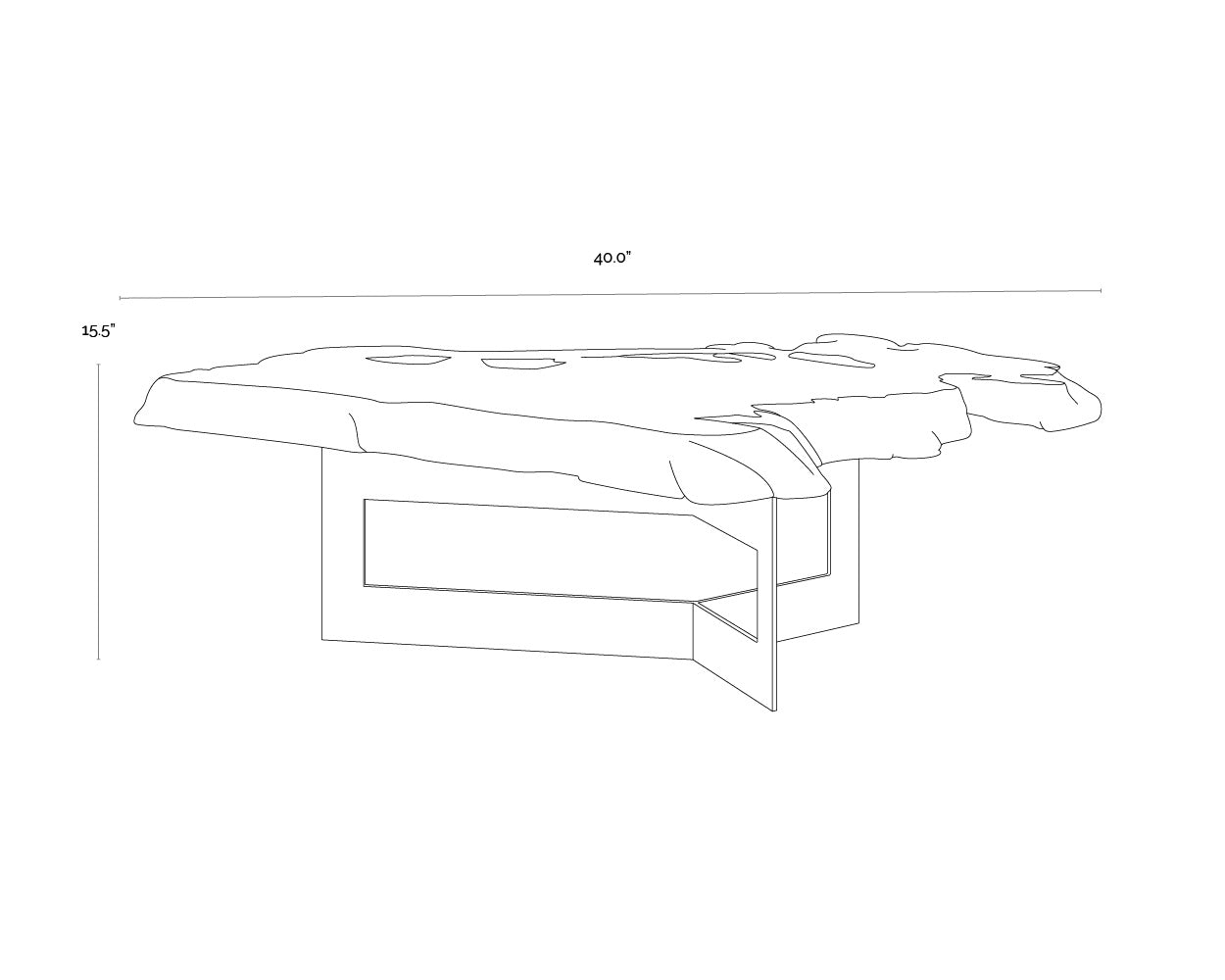 Wyatt Coffee Table - Black / Dark Brown