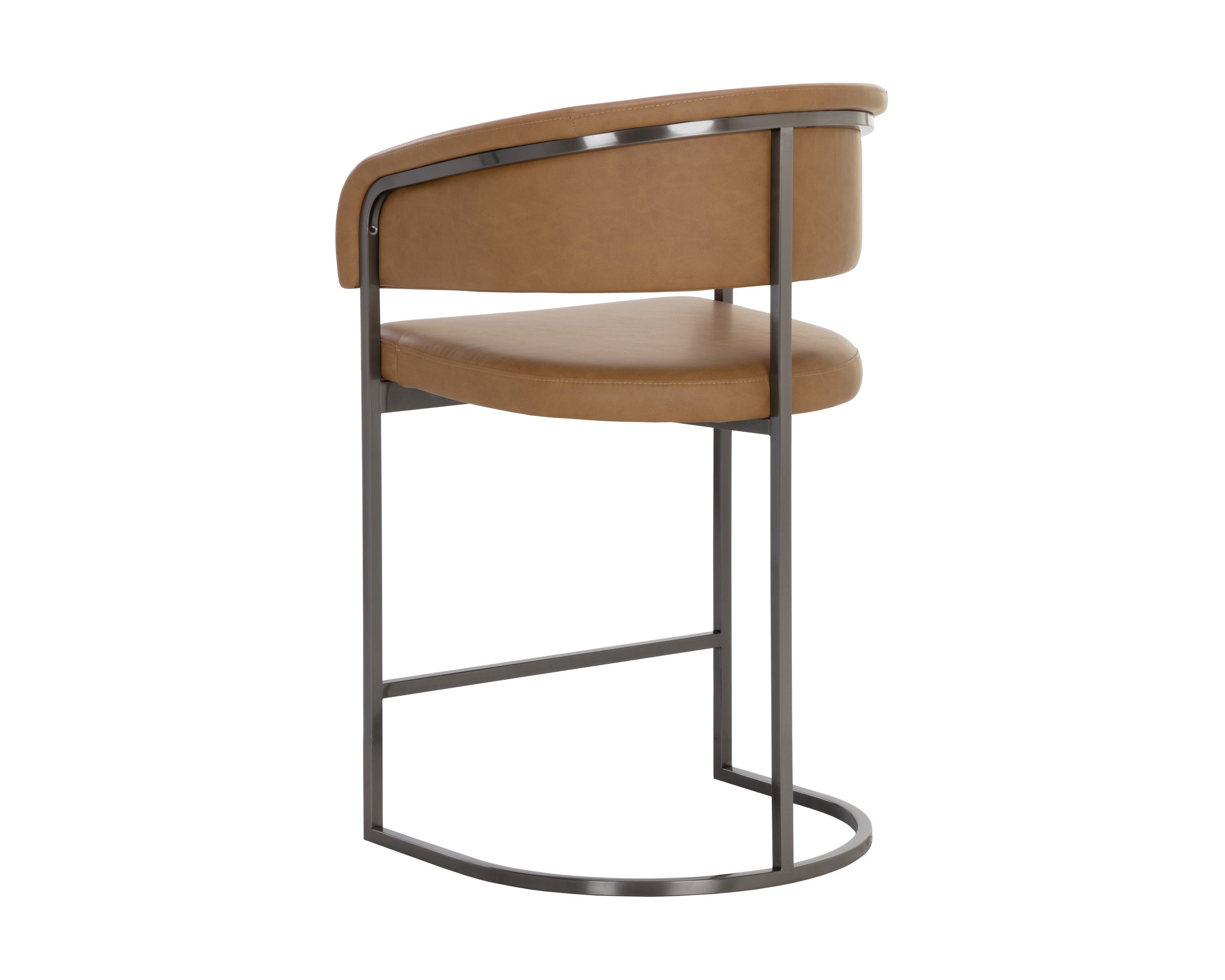 Marris Counter Stool - Gunmetal - Milliken Cognac