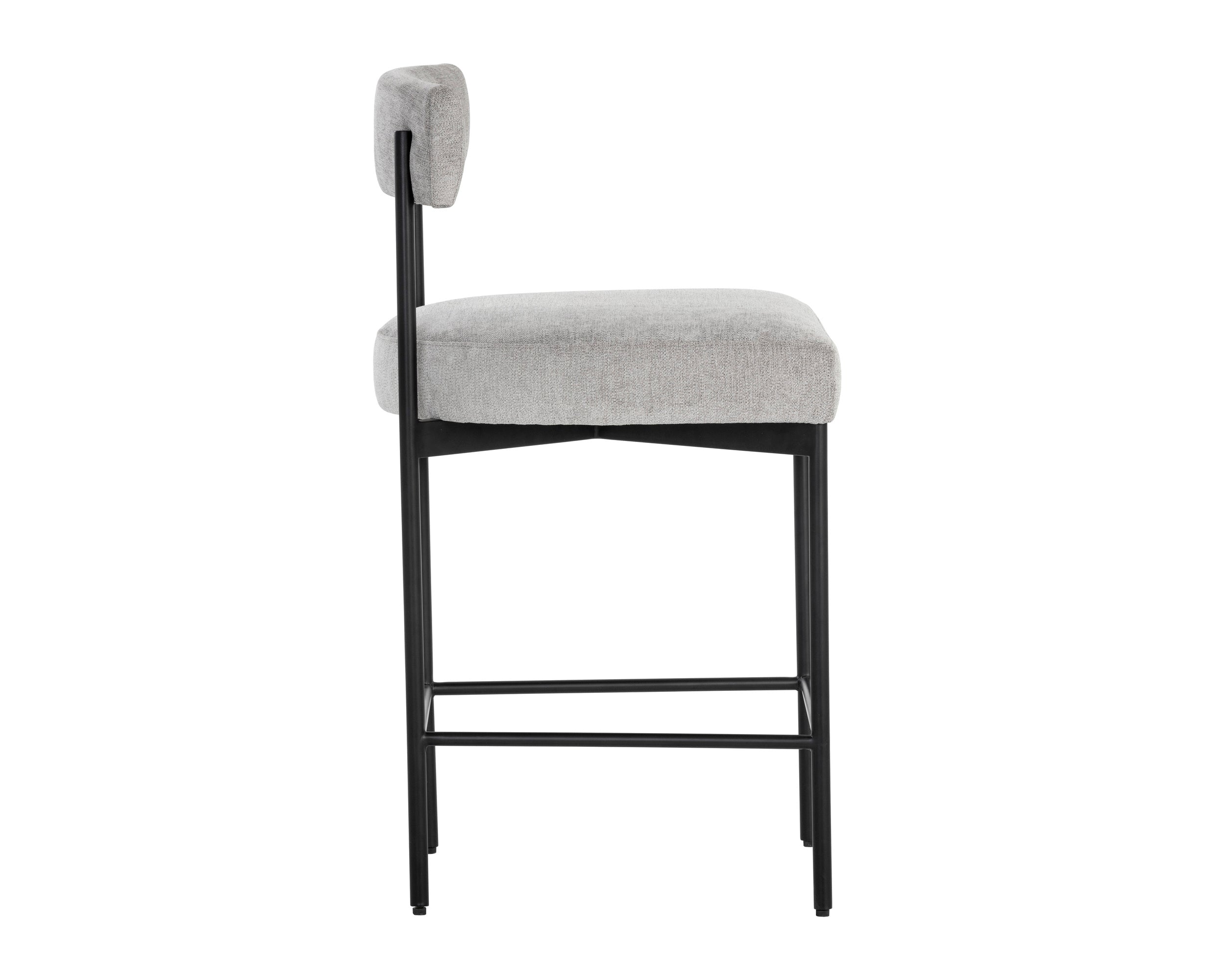 Seneca Counter Stool - Black - Polo Club Stone