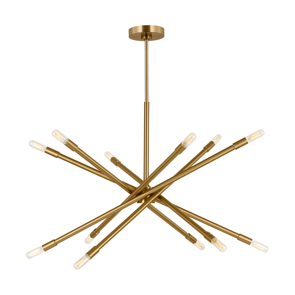 Eastyn Large Chandelier Burnished Brass
