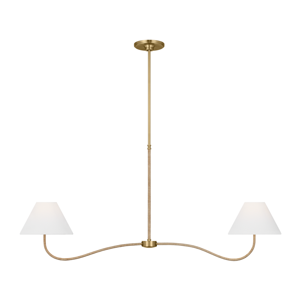 Laguna Large Linear Chandelier Burnished Brass