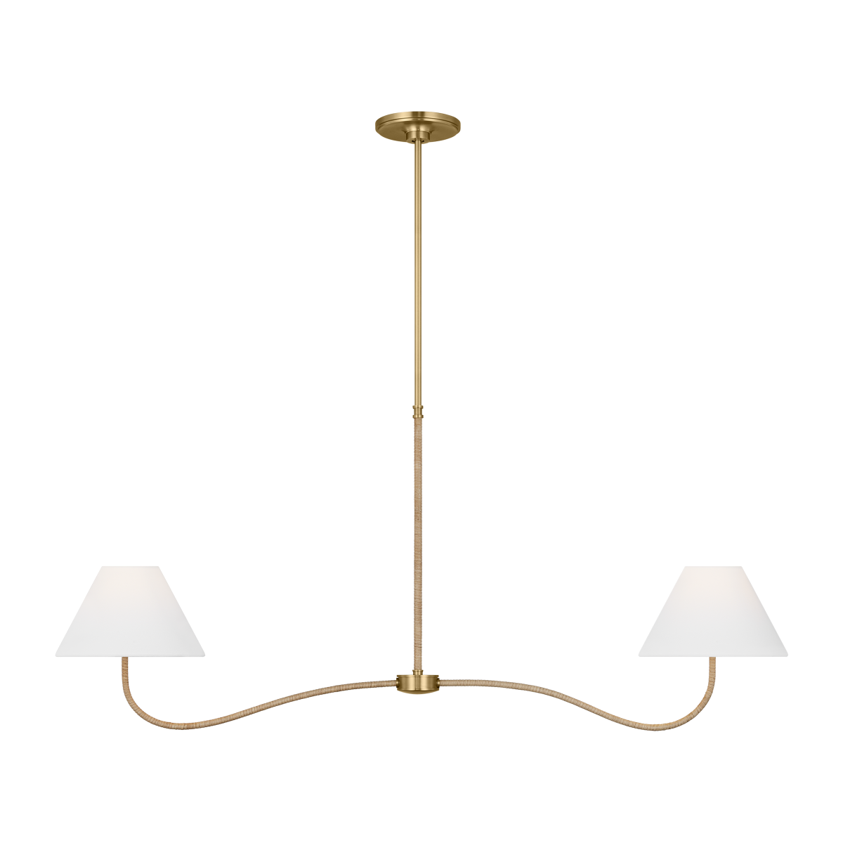 Laguna Large Linear Chandelier Burnished Brass