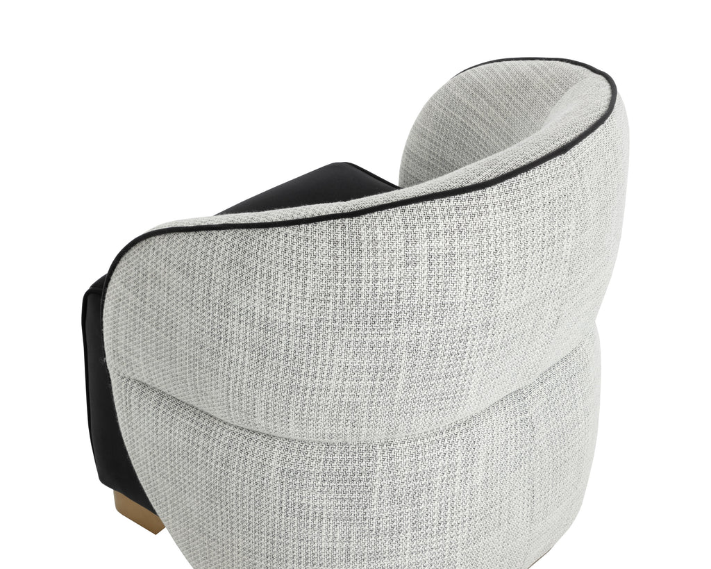 Fatina Lounge Chair - Abbington Black / Vera White Pepper