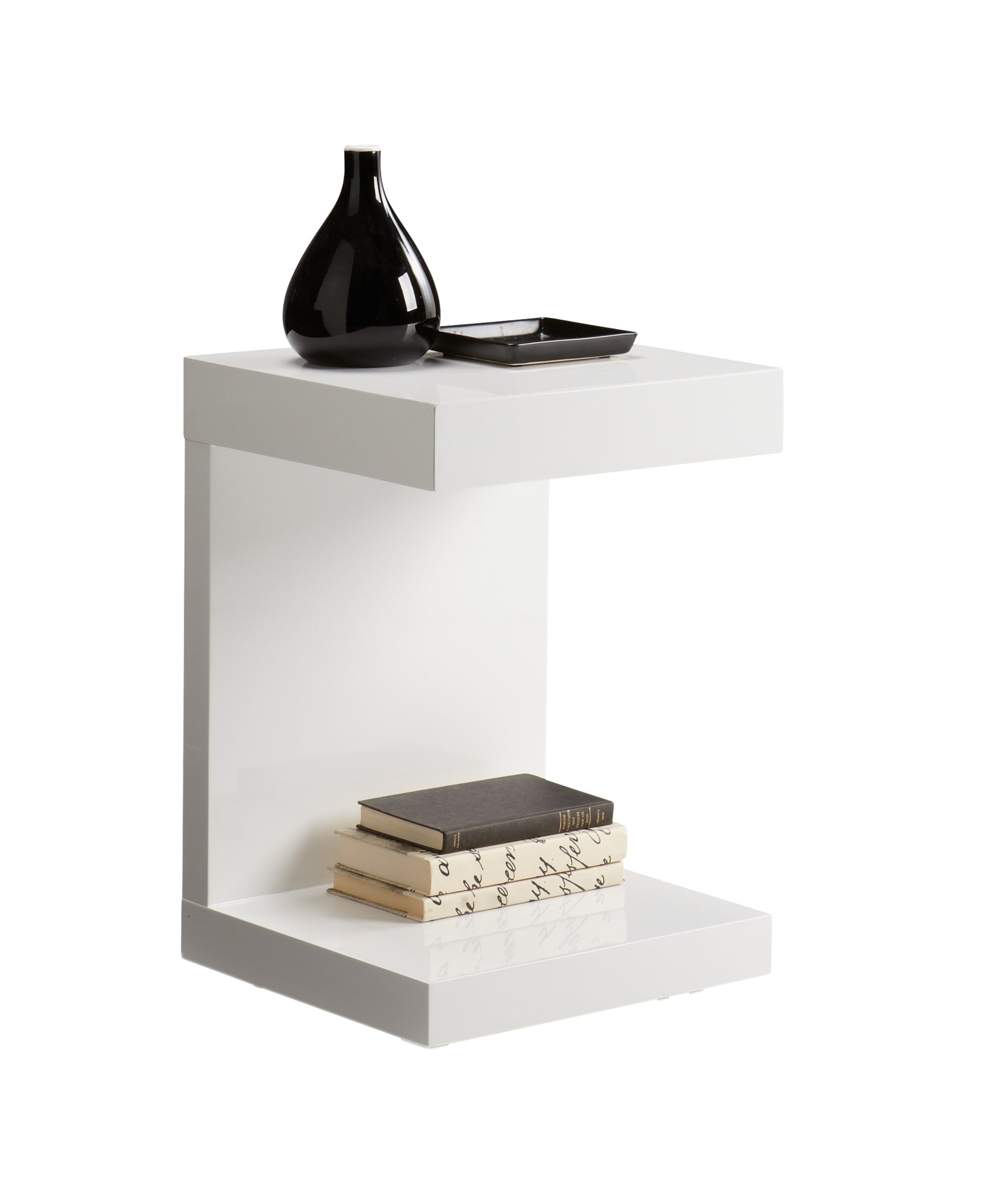 Bachelor End Table - High Gloss White
