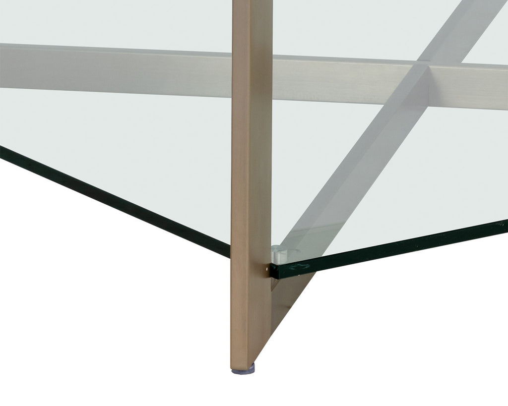 Xavier Coffee Table - Square - Antique Brass