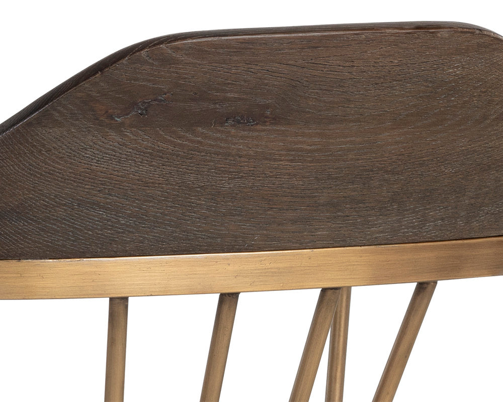 Demi Dining Armchair - Distressed Brown