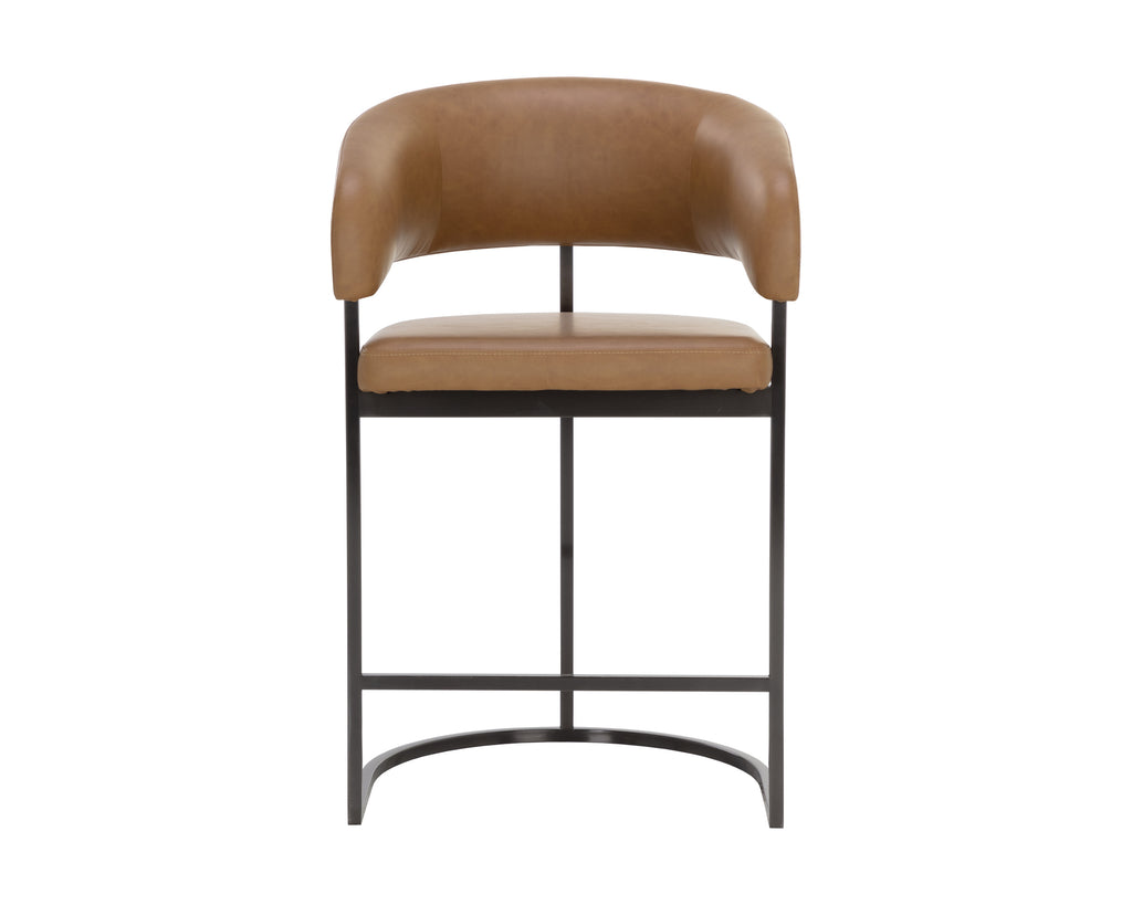 Marris Counter Stool - Gunmetal - Milliken Cognac
