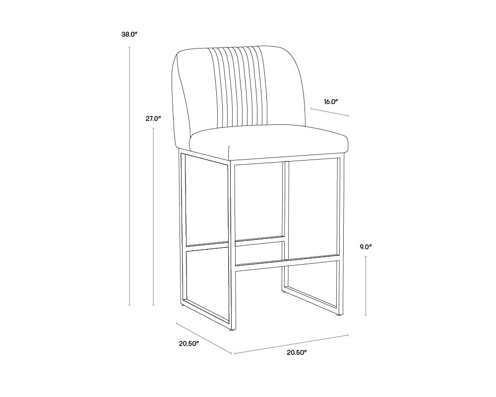 Nevin Counter Stool - Sapphire Blue