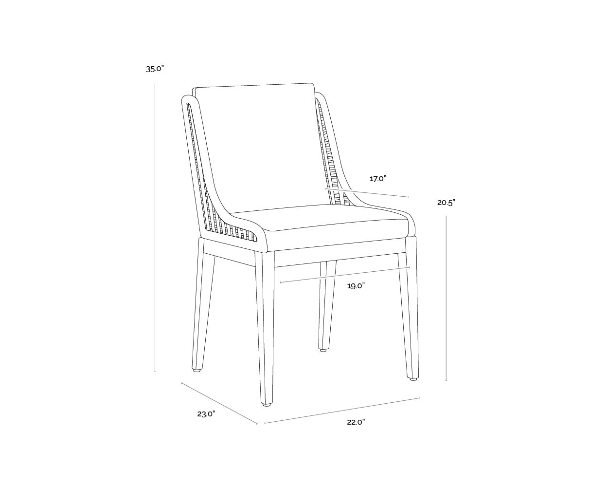Sorrento Dining Chair - Natural - Arashi Black