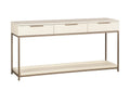 Rebel Console Table With Drawers - Champagne Gold - Cream