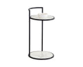 Parga End Table - Black - Marble Look