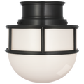 Martil 8" Flush Mount | Bronze | White Glass