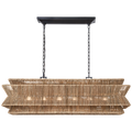 Antigua 54" Linear | Bronze and Natural Abaca