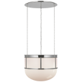 Martil 24" Lantern | Polished Nickel | White Glass