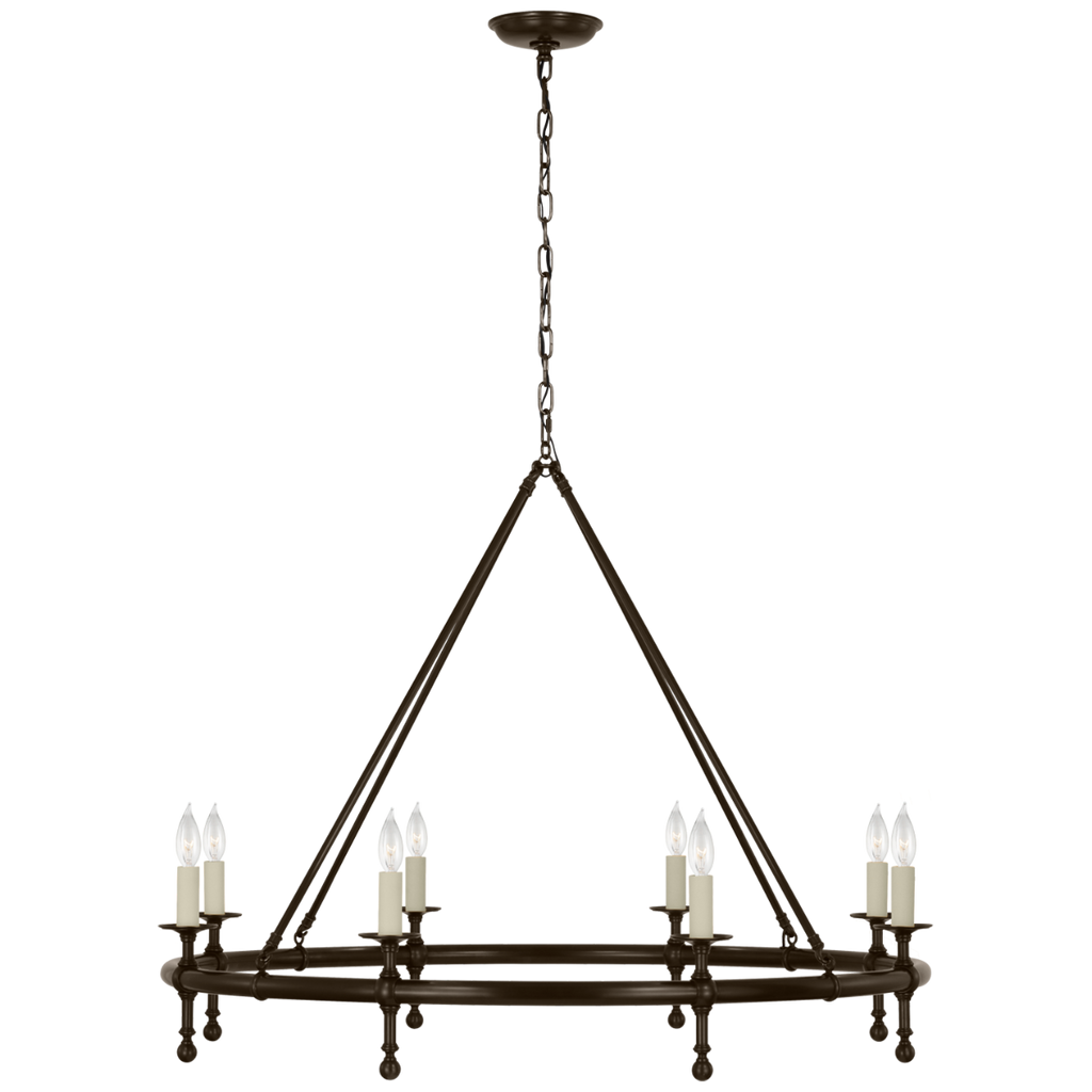 Classic 42" Ring Chandelier | Bronze