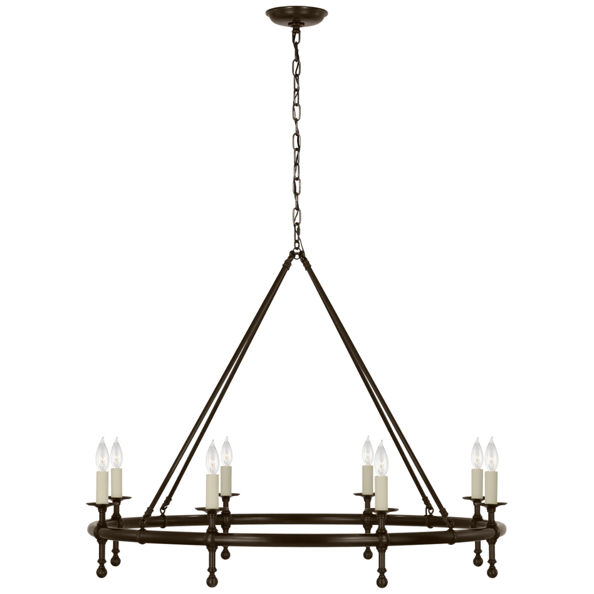 Classic 42" Ring Chandelier | Bronze