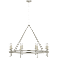 Classic 42" Ring Chandelier | Polished Nickel