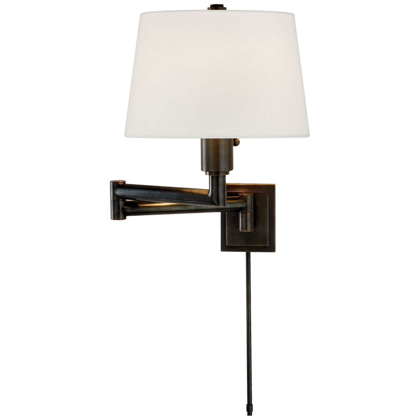 Chunky Swing Arm | Bronze | Linen Shade