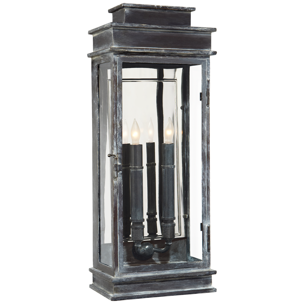 Linear Lantern Tall Outdoor | Weathered Zinc