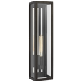 Fresno Large Tall 3/4 Wall Lantern | Aged Iron | Clear Glass