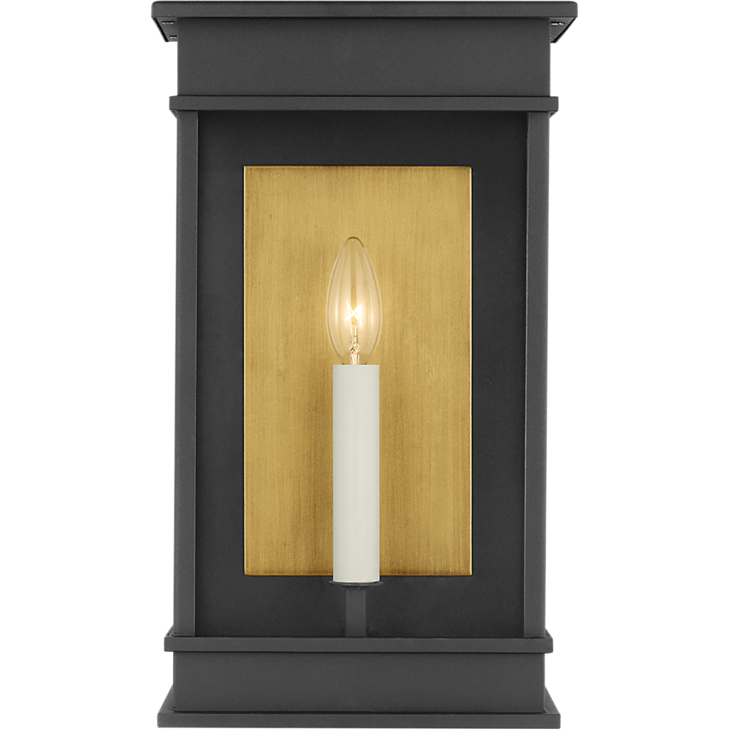 Cupertino Medium Wall Lantern Textured Black