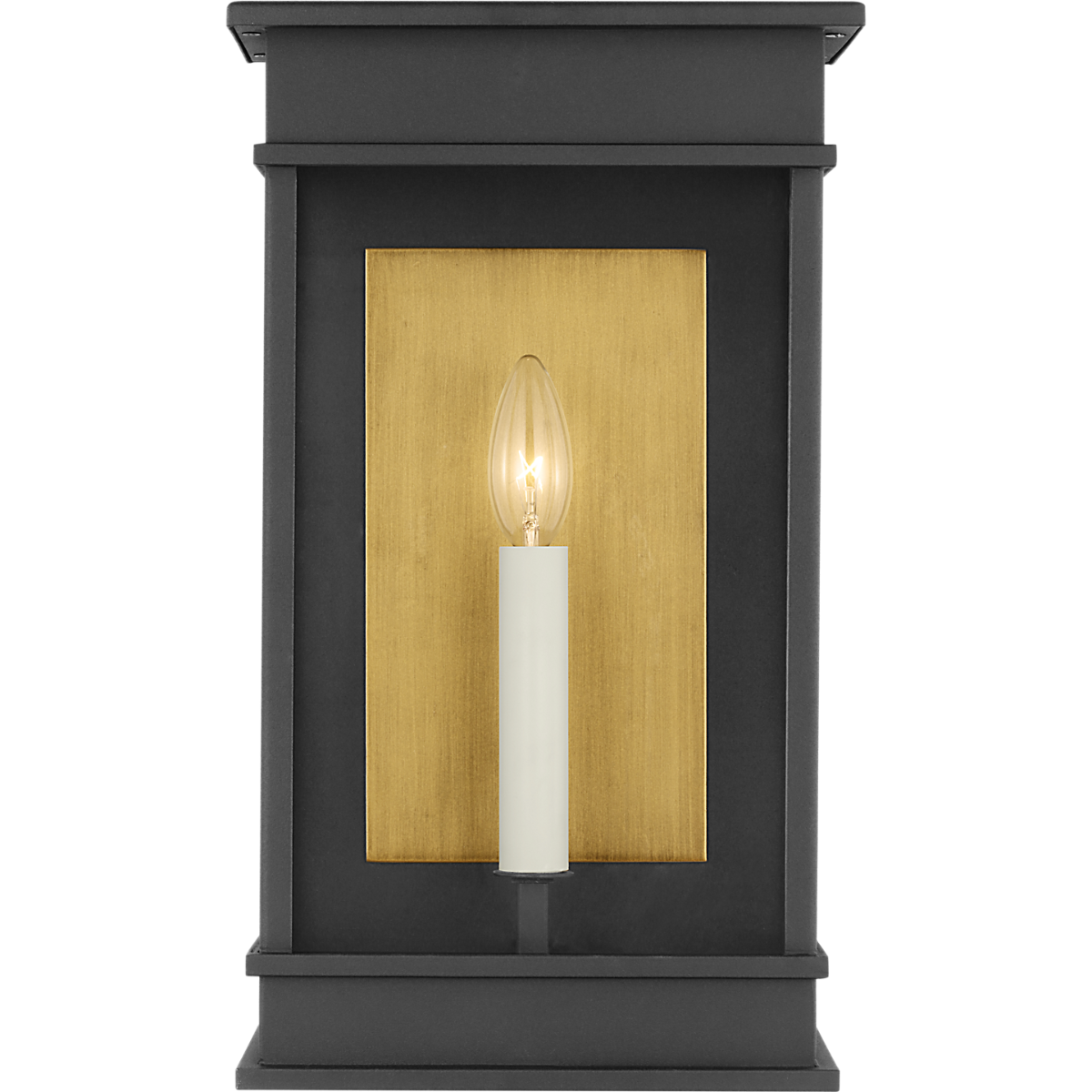 Cupertino Medium Wall Lantern Textured Black