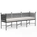 Provence Garden Bench in Canvas White w/ Self Welt