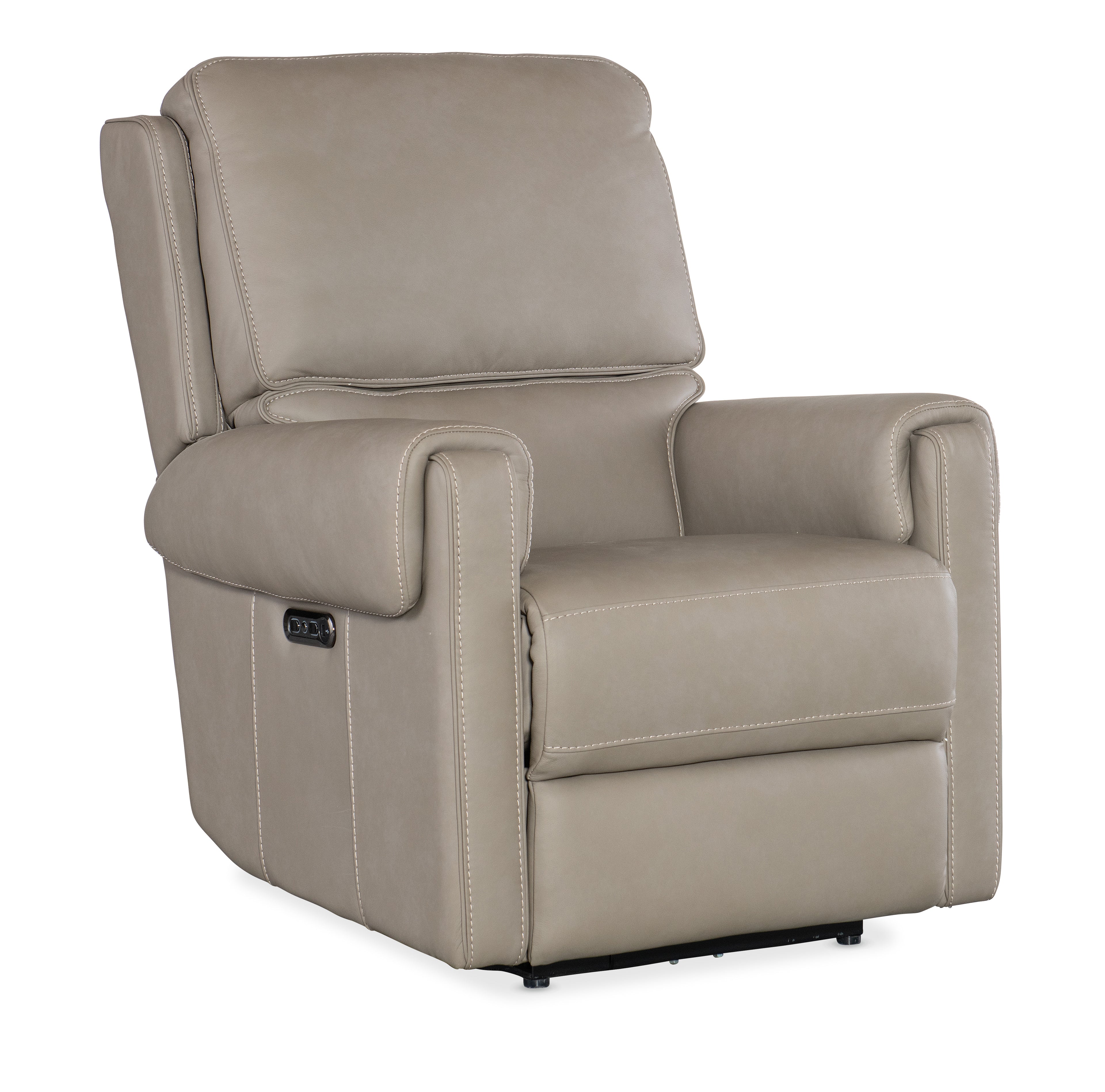 Somers Power Recliner with Power Headrest | Light Grey