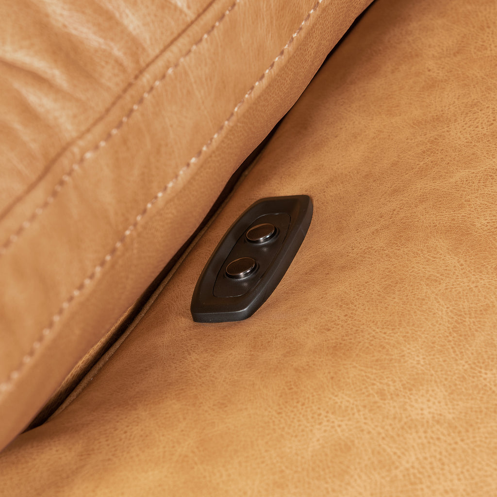 Jericho Power Recliner with Power Headrest | Dallas Toffee
