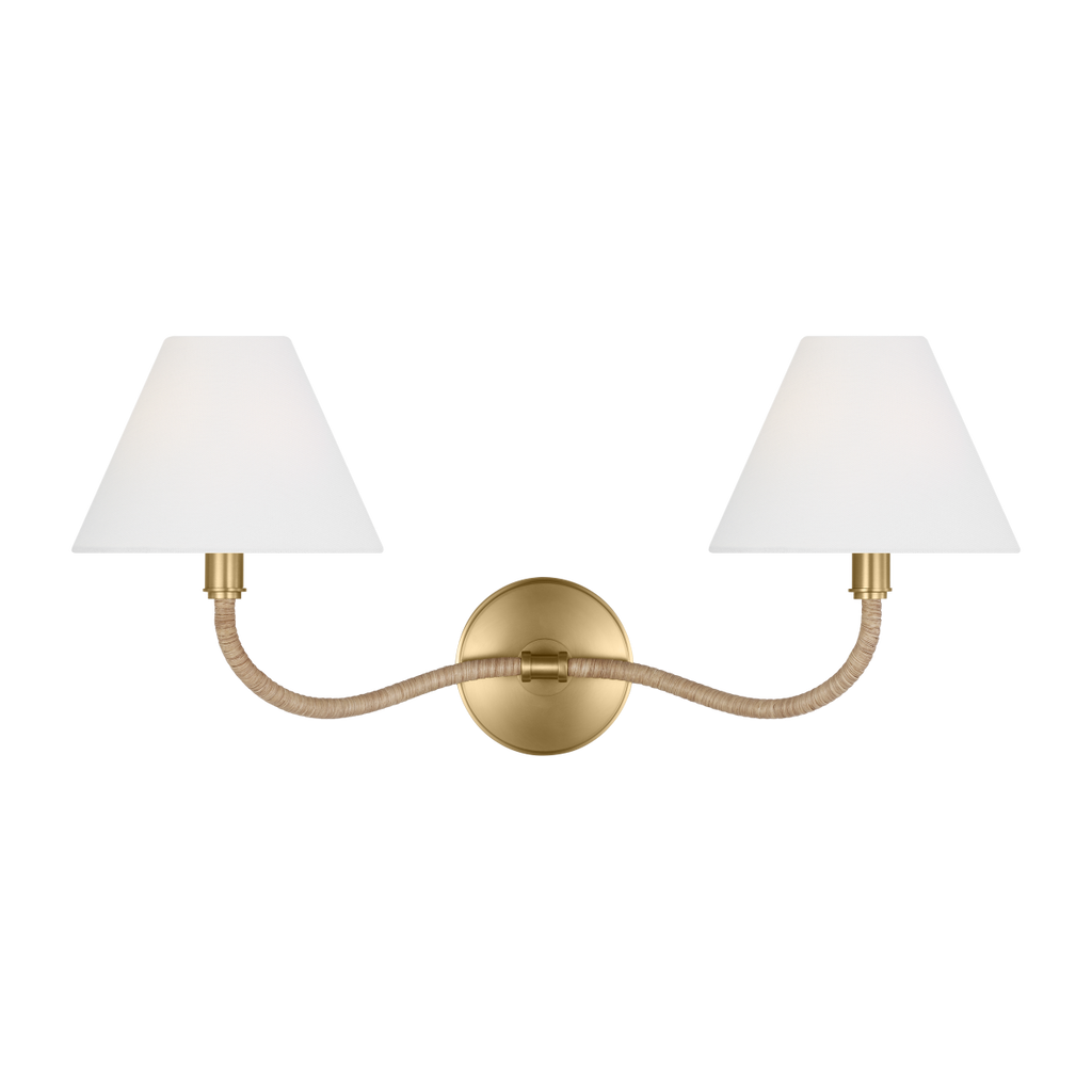 Laguna Double Sconce Burnished Brass
