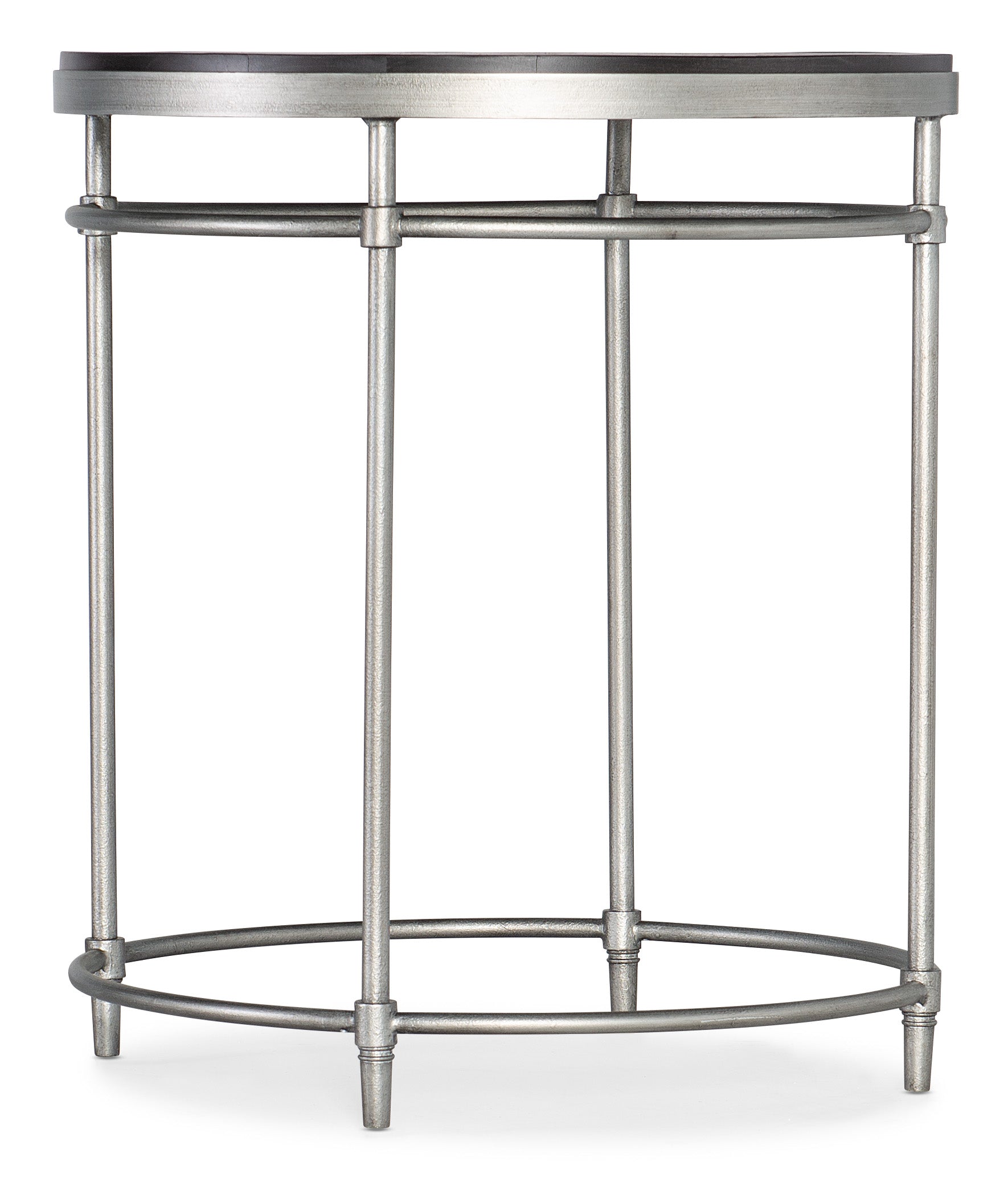 St. Armand Round End Table | Distressed Black