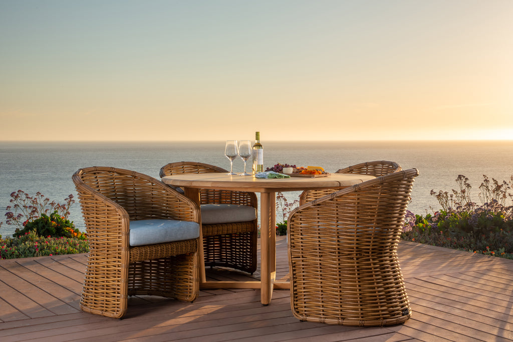 Playa Dining Chair in Soothe Pearl w/ Flange Welt