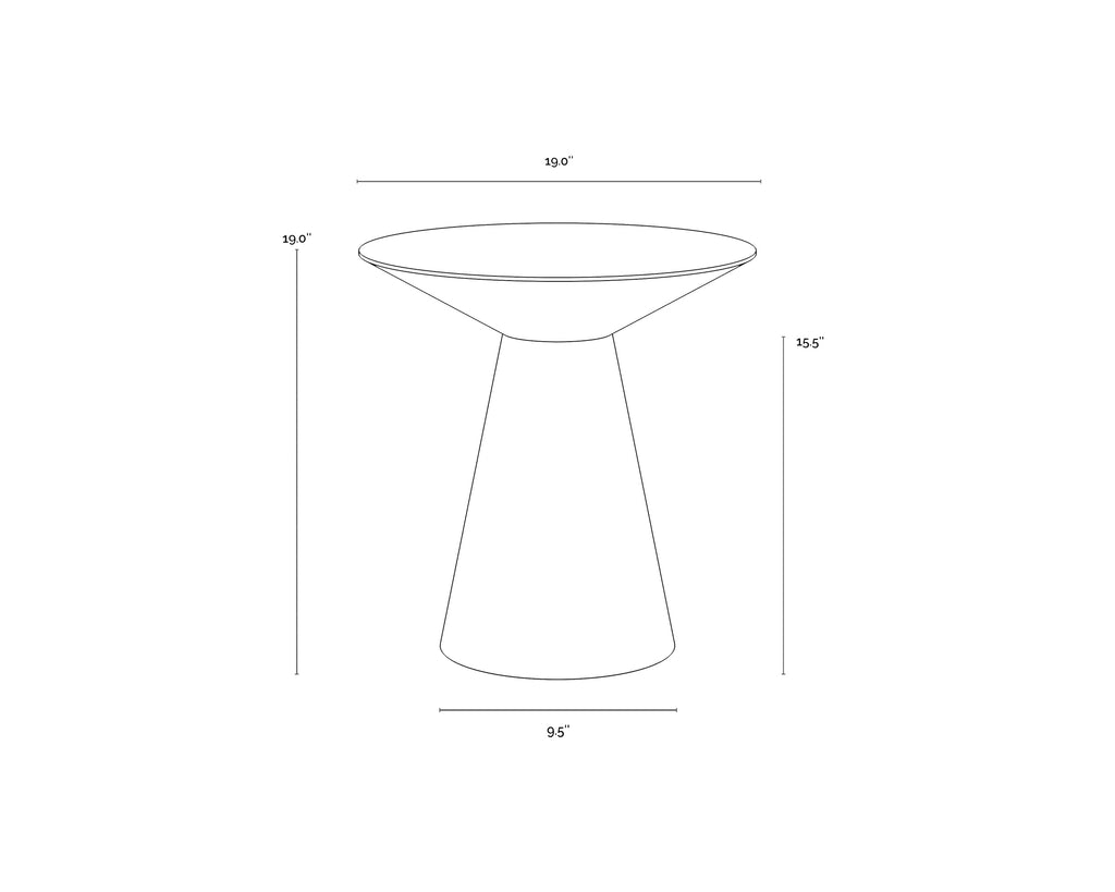 Carmel End Table - Stainless Steel