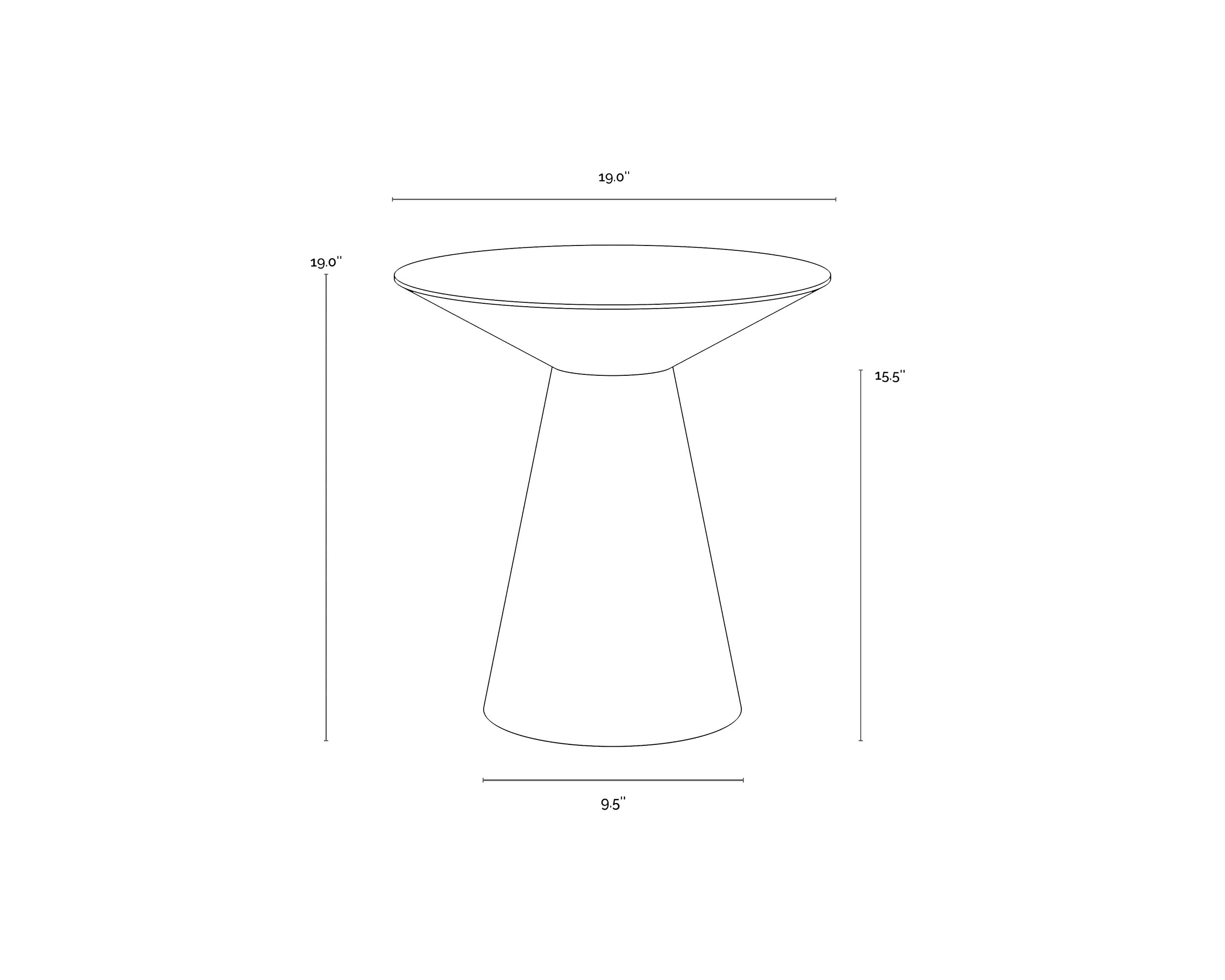 Carmel End Table - Stainless Steel