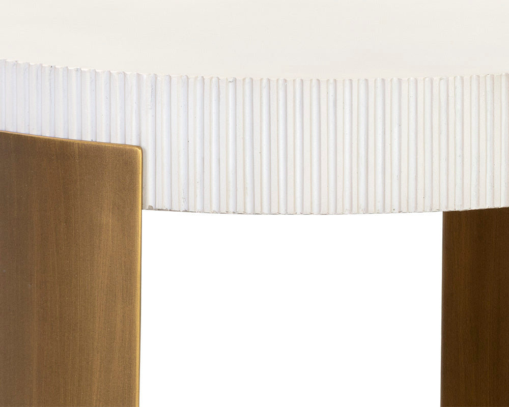 Cavette End Table - White