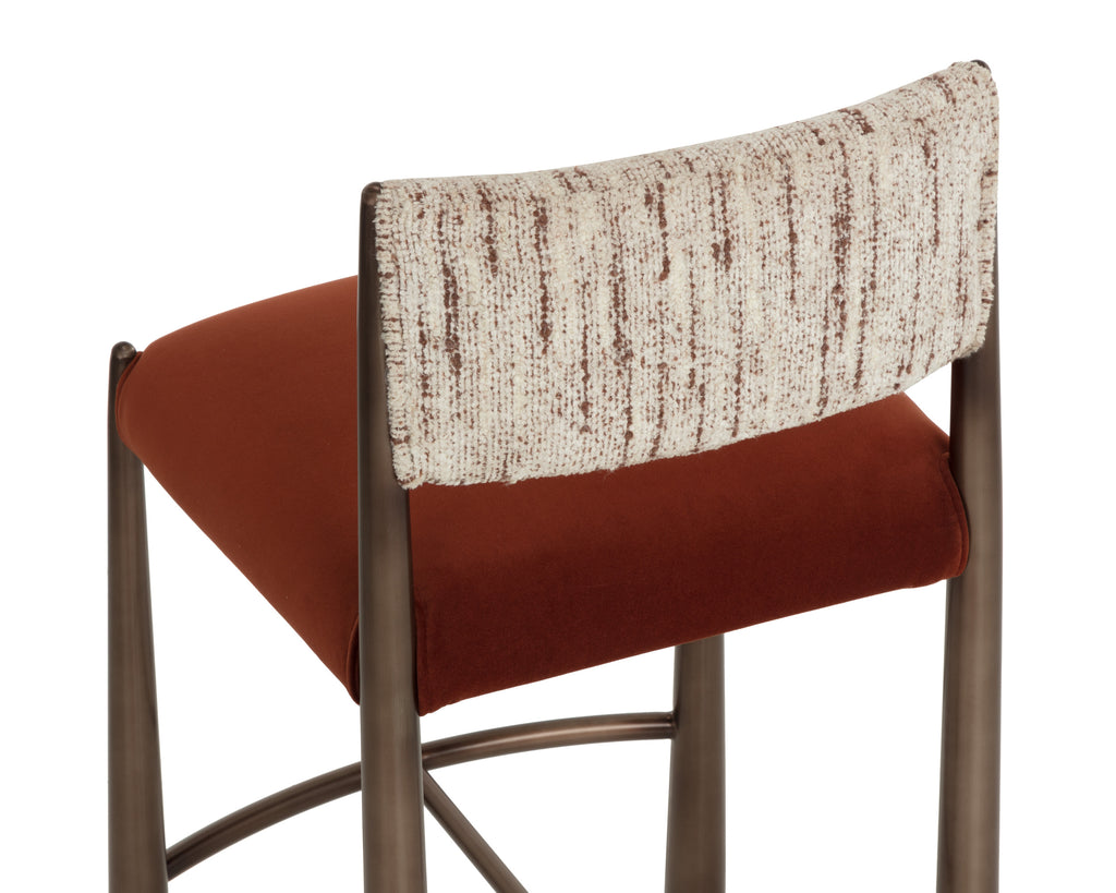 Bayard Counter Stool - Dark Bronze - Meg Rust / Terri Nutmeg