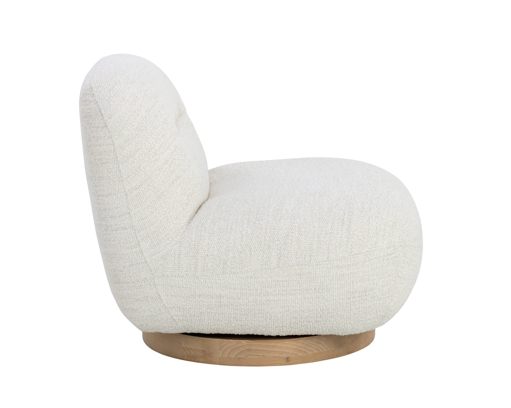 Franze Swivel Lounge Chair - Merino Pearl
