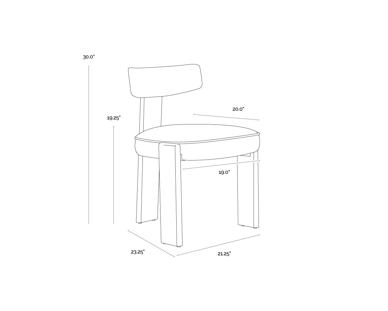 Horton Dining Chair - Dark Brown - Sahara Sand Leather