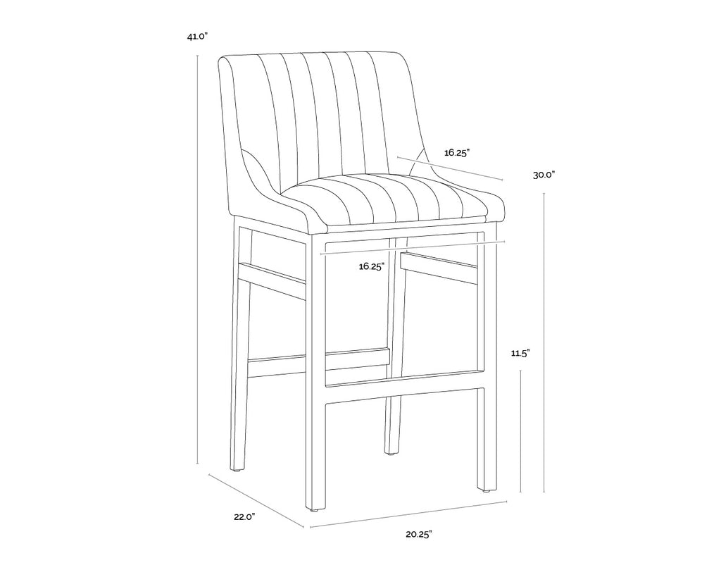 Halden Barstool - Bravo Cream