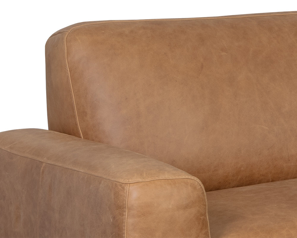 Brandi Sofa Chaise - Raf - Camel Leather
