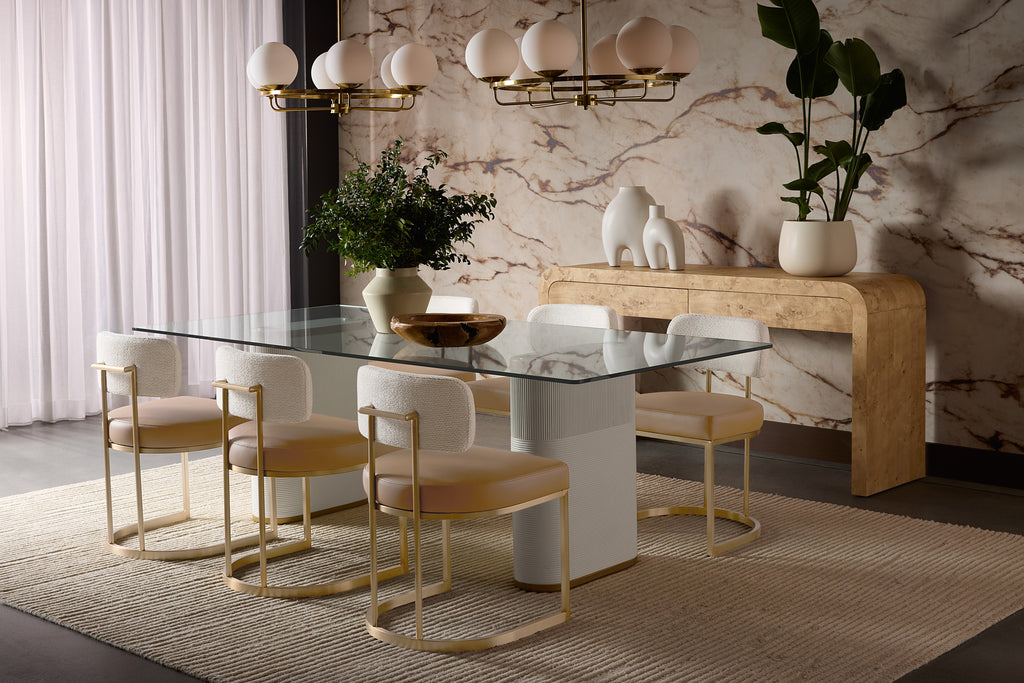 Larissa Dining Chair - Napa Cognac / Rhea Light Barley