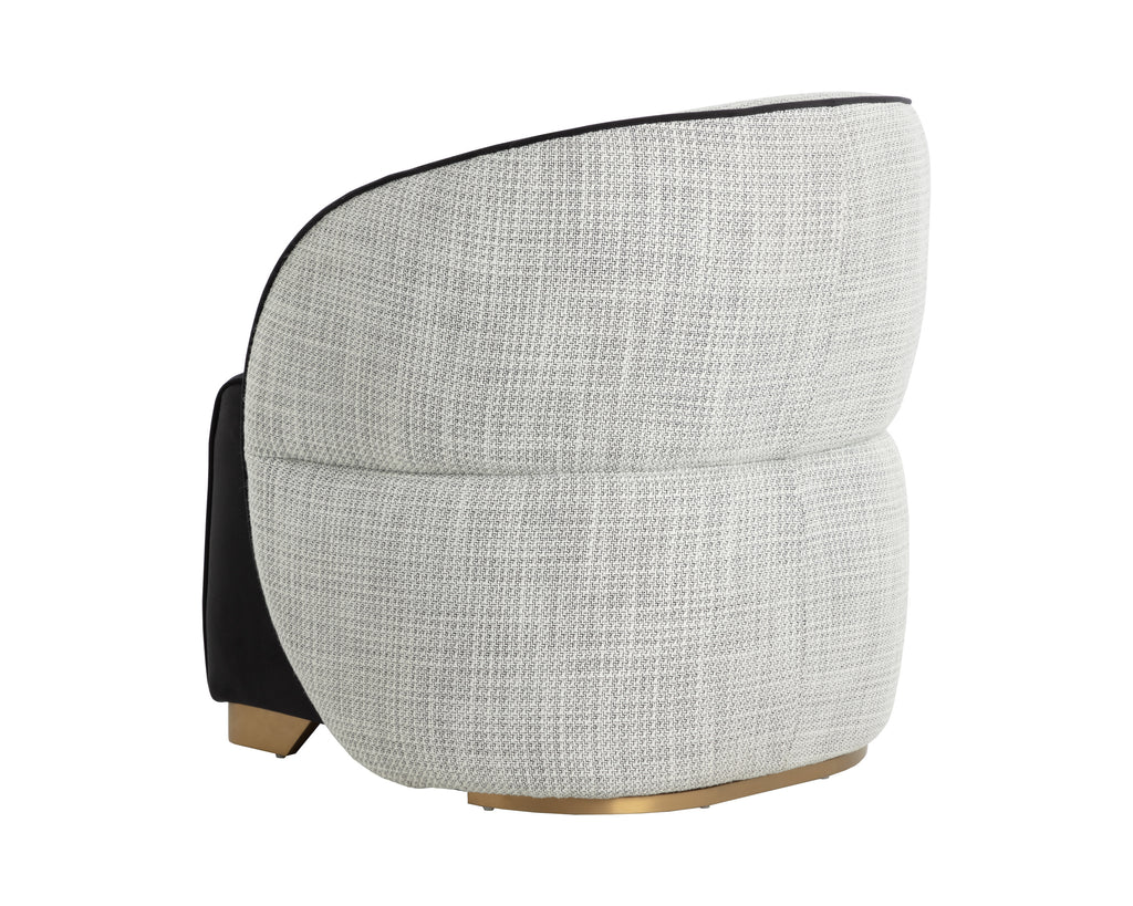 Fatina Lounge Chair - Abbington Black / Vera White Pepper