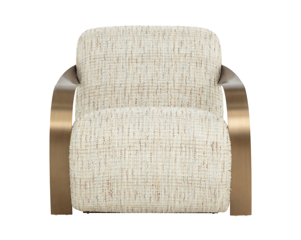 Sonesta Lounge Chair - Antique Brass - Haute Cobblestone