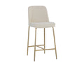 Zeke Counter Stool - Antique Brass - Bergen Ivory