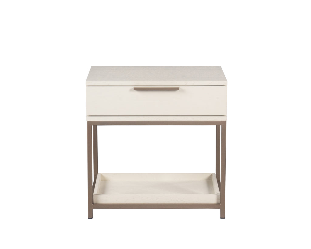 Rebel Nightstand - Small - Champagne Gold - Cream