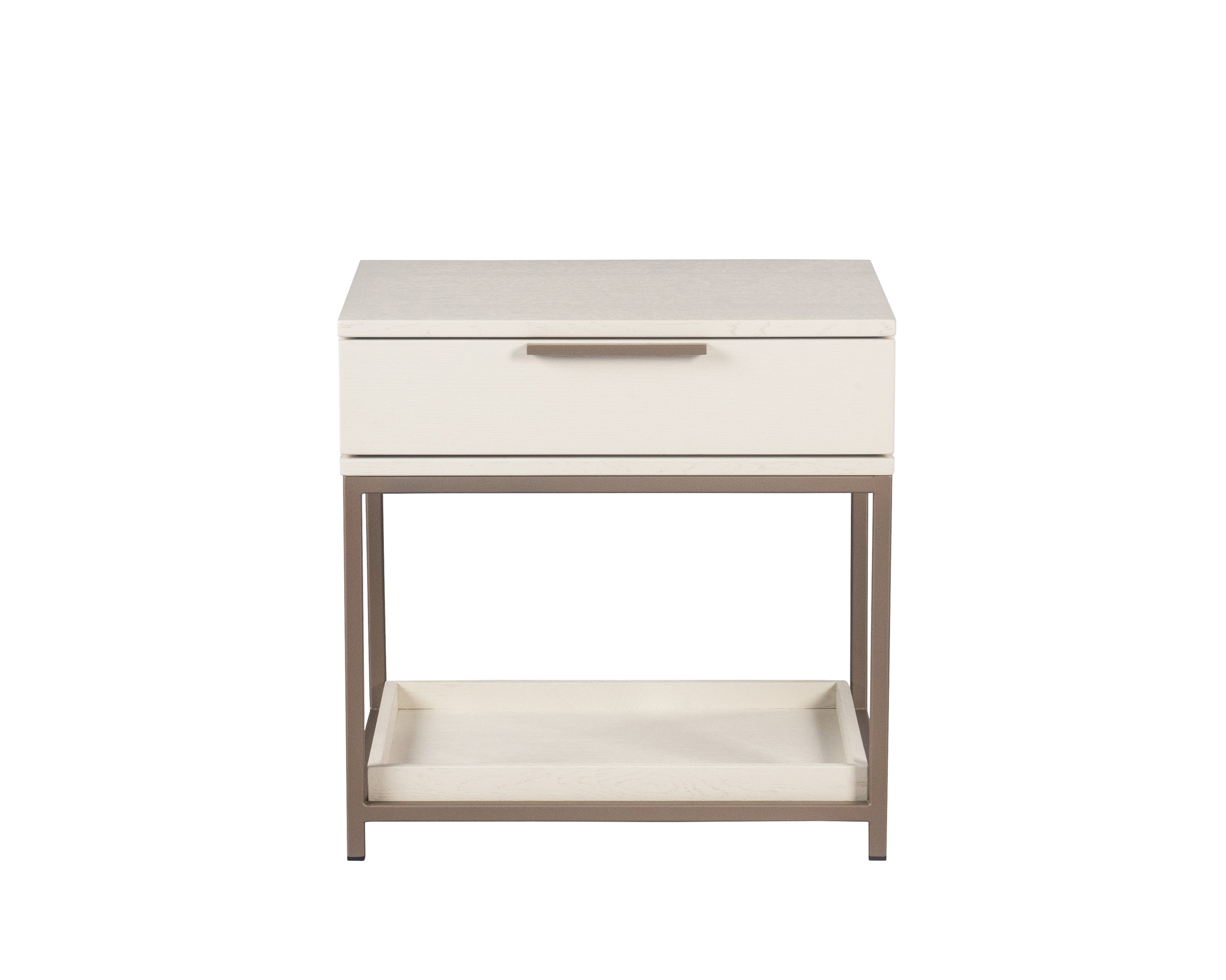 Rebel Nightstand - Small - Champagne Gold - Cream