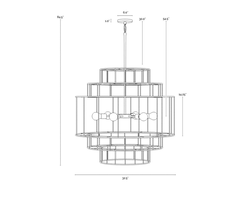 Alyssa Chandelier - Black Jute