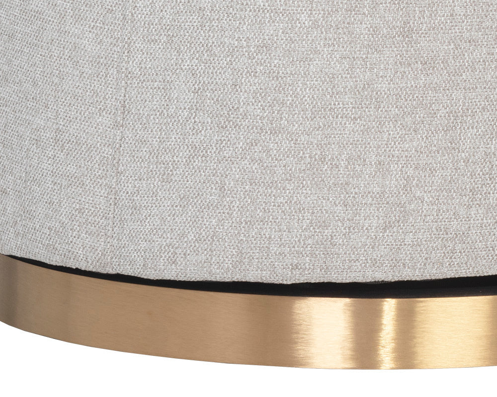 Hazel Swivel Lounge Chair - Gold - Belfast Heather Grey